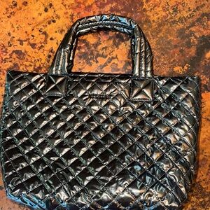 Quilted Black Tote Bag by MZ Wallace